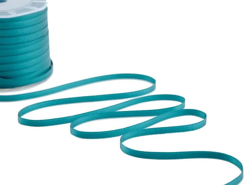Besuche den Furlanis-Store Furlanis Doppelsatinband, Italienische Gewebe-Blaugrün, 6 mm x 25 m, Ottanium — Geschenkverpackung