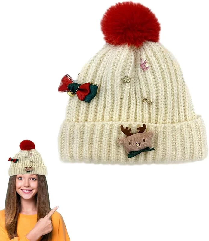 Marke: Générique Générique Strickmütze, Weihnachtsmützen für Erwachsene, Urlaubsmützen Strickmützen - Häkelmütze, Weihnachtsmannmütze, Winter-Strickmütze, Wintermütze, 6+ Jahre — Weihnachtsmode