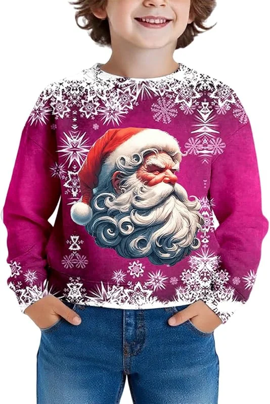 Marke: Generisch Weihnachtspullover Jungen 164 - Kapuzenpullover Mit Rentier Fleecefutter Weihnachtspullover Jungen Hoodie Kinder Pullover Reindeer 3D Druck Lustige Funky Weihnachtspulli Casual Kapuzenpullover — Weihnachtsmode