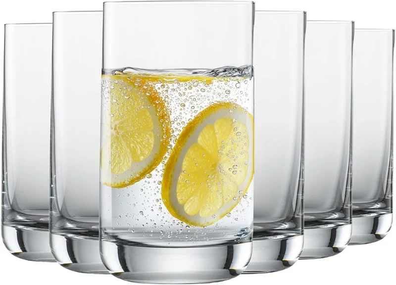 Besuche den Schott Zwiesel-Store SCHOTT ZWIESEL Allround Becher Simple (6er-Set), geradliniges Trinkglas für Wasser oder Saft, spülmaschinenfeste Tritan-Kristallgläser, Made in Germany (Art.-Nr. 123661) — Wein und Festtafel