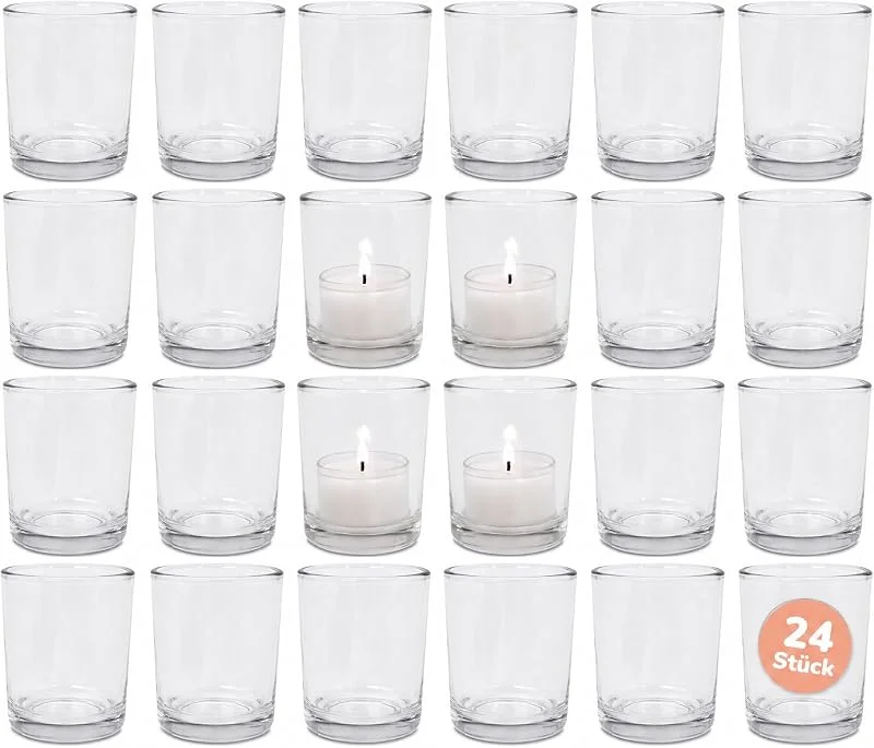 Marke: DecoLite Teelichtgläser 24er Set, Windlicht Glas klar, Tischdeko — Advent und Tisch