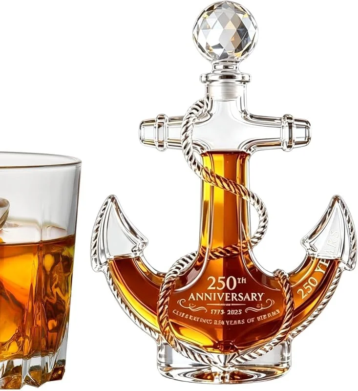 Marke: Generisch Whiskey Dekanter 350 ml US Maritime 250th Anniversaries Likörkaraffe — Wein und Festtafel