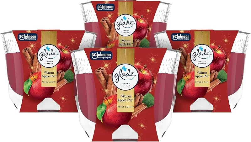Besuche den Glade-Store Glade Langanhaltende Duftkerze Apple Pie — Kerzenlicht Abendessen