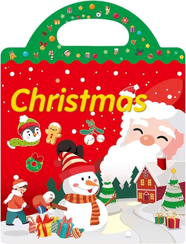 Marke: Générique Weihnachtsaufkleber für, Geschenke für Weihnachtsstrümpfe und Partybevorzugungen – 3D-Aufkleber-Set – für Jugendliche während der Feiertage — Geschenkverpackung