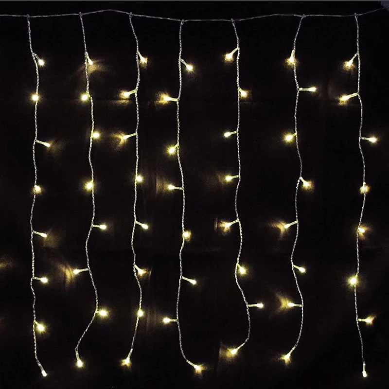Marke: LINDER 160 er LED Lichtervorhang Außen & Innen Warmweiß Lichterkette — Weihnachtsbeleuchtung