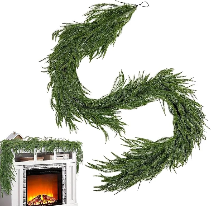 Marke: Generisch Weihnachtsgirlande aus Kiefernholz, dekorativ, zum Aufhängen — Weihnachtsdeko