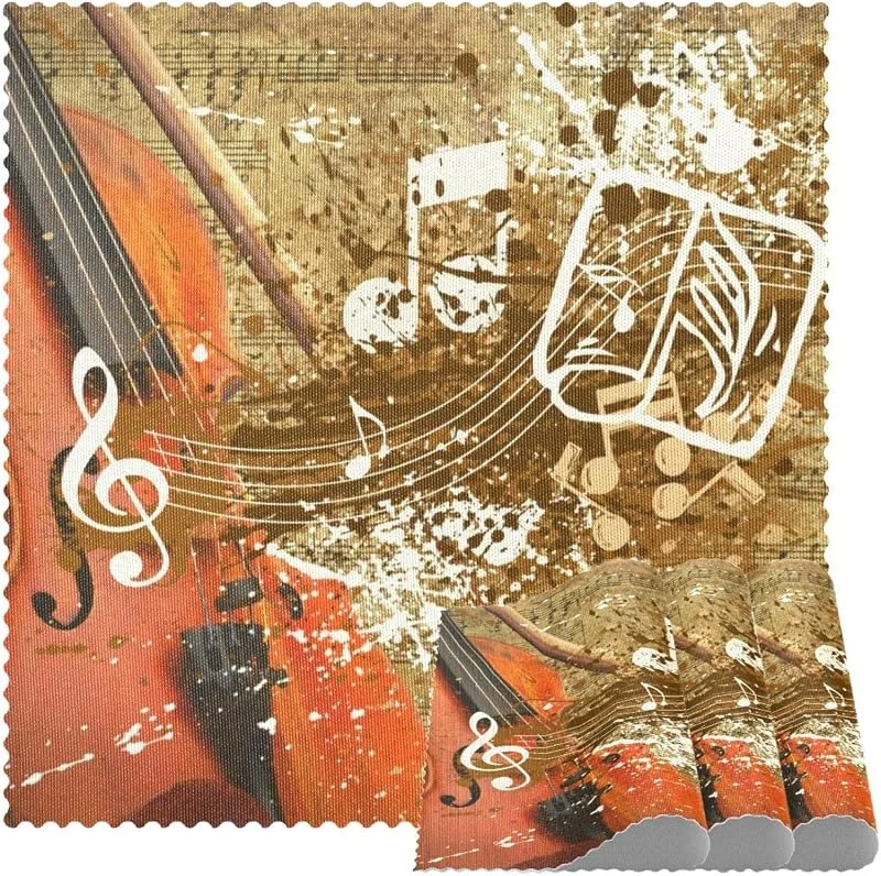Marke: VAPOKF Grunge Violine Musik Note Platzsets Set von 1 für Esstisch Waschbar Anti-Rutsch Platzset für Weihnachten Urlaub Geburtstag Party Tisch — Küche & Haushalt