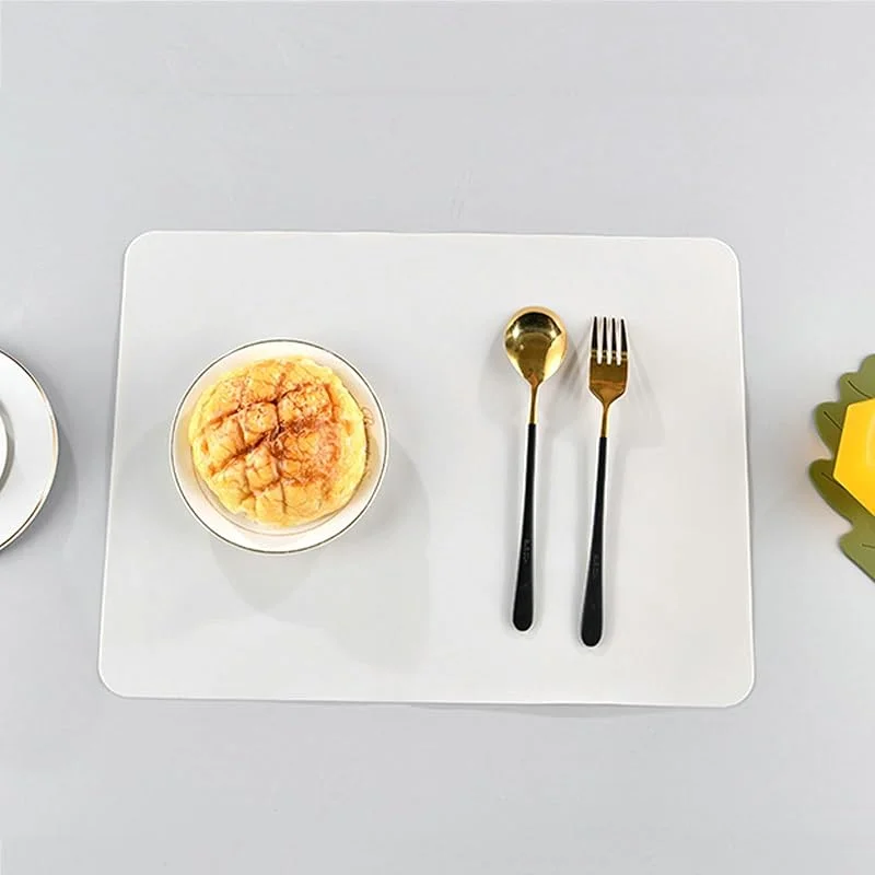 Besuche den Epinki-Store Epinki Tischsets Platzsets Modern Quadratisch, 2er Set Silikon Platzsets Abwaschbar Für Weihnachten Rechteckig Einfarbig, Tischuntersetzer Natur Beige für Speisetisch Platz-Matten, 40x30CM — Küche & Haushalt