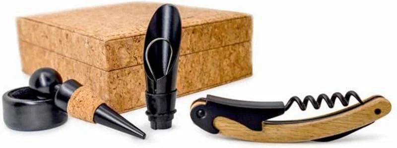 Besuche den VB VIN BOUQUET-Store Vin Bouquet FI 508 Weinset Korkenzieher Ausgießer Verschluss und Tropfring Zubehör Flaschenöffner Geschenk — Wein und Festtafel