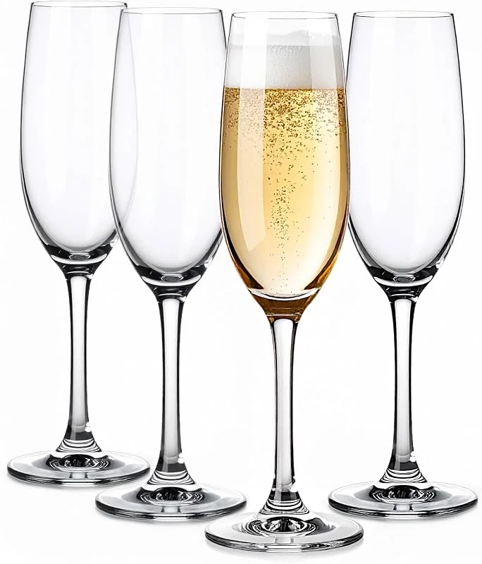 Besuche den Glasmark KROSNO 1992-Store Glasmark KROSNO 1992 Sektgläser 4 Stück, 200 ml, Champagnergläser aus Glas — Wein und Festtafel