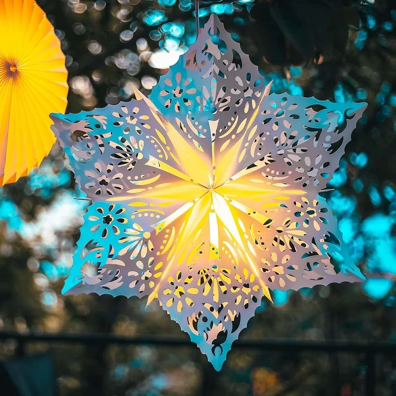 Besuche den hellum-Store hellum Weihnachtsstern außen weiß Ø50cm, Stecker & Schalter — Weihnachtsdeko