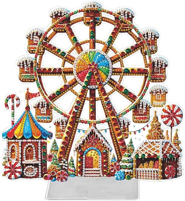 Marke: Generisch Generisch Diamond Painting Weihnachten Tischdeko Diamant Painting Weihnachten Ornamente Diamond Painting Winter Stehend Kunst Set Weihnachtsdekoration Geschenk Hausgeschenk-Riesenrad — Advent und Tisch