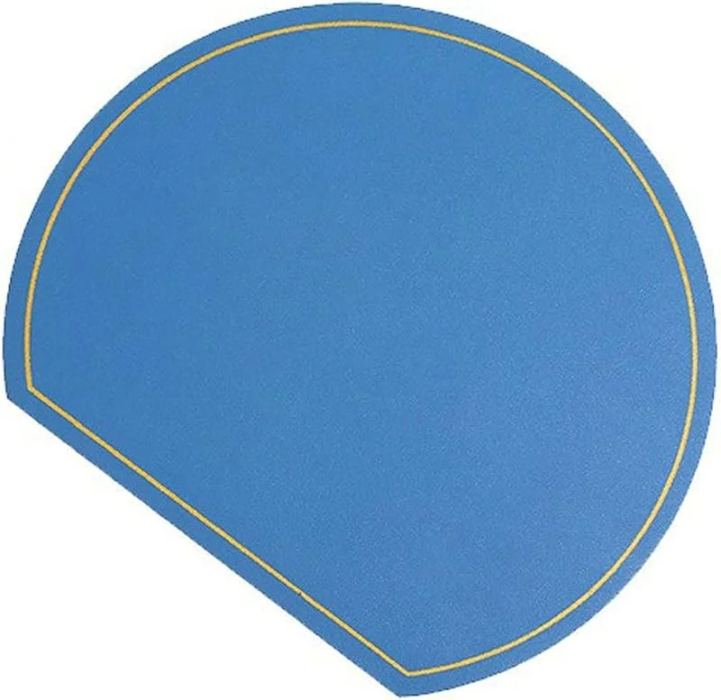 Besuche den Epinki-Store Epinki 2Pcs Set Tischset Weihnachten Halbkreis 38x33CM, PVC Platzset Natur Halbkreis Wasserdicht, Tischmatte Modern Himmelblau für Küche Speisetisch — Küche & Haushalt