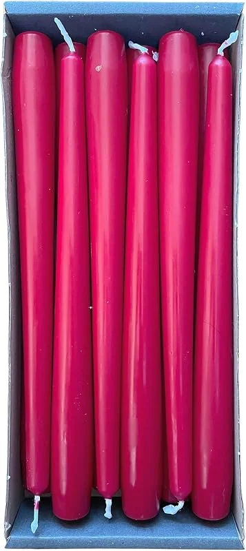 Marke: Nordring Nordring 12 Spitzkerzen 2, 3 x 25 cm Karminrot – RAL-zertifiziert, tropffrei & raucharm, ca. 8 Std. Brenndauer – Tischdeko & Kerzenleuchter — Kerzenlicht Abendessen