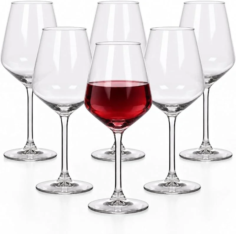 Besuche den alpina-Store alpina Weingläser Rotwein - Weingläser Set 6 Teilig - Weinglas 53cl - Spülmaschinenfeste Rotweingläser - Wein Geschenk für Rotwein - Glas, Weiß — Wein und Festtafel