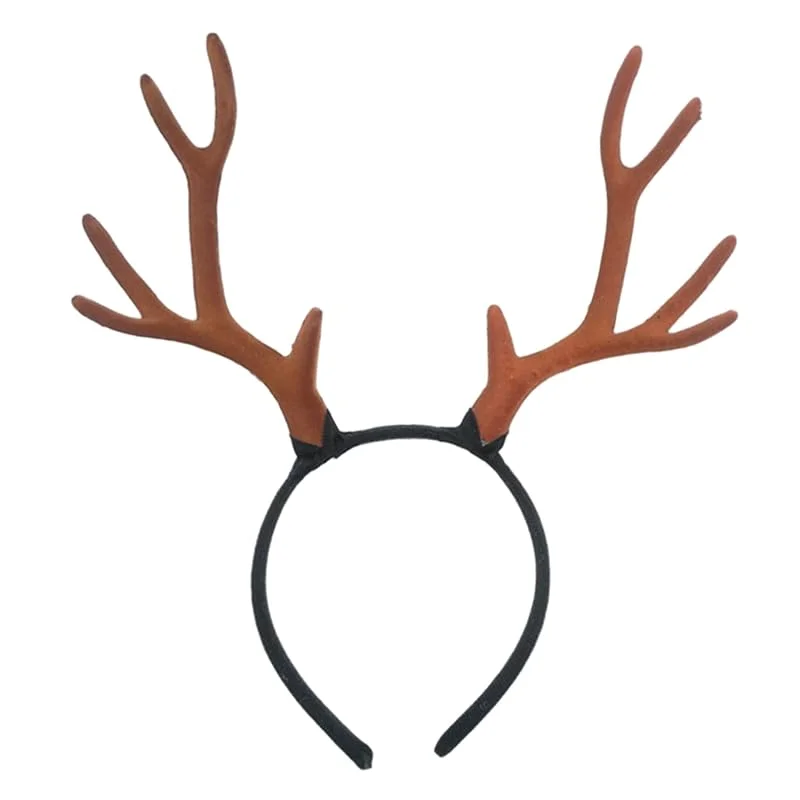 Marke: Licsaliwe Hirschgeweih-Stirnband, brauner Weihnachts-Kopfschmuck, beflocktes Tierohren-Stirnband für Kostümparty, 29 x 25, 9 cm — Weihnachtsmode