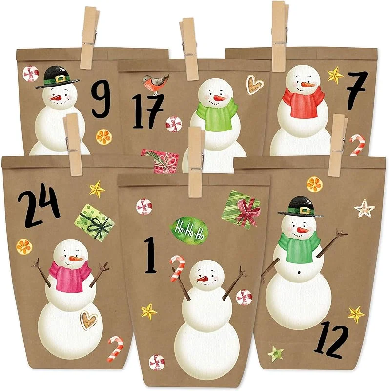 Besuche den Papierdrachen-Store Papierdrachen Adventskalender 2026 - DIY Motiv Schneemänner — Advent und Tisch