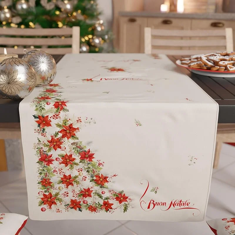 Marke: PETTI Artigiani Italiani Petti - Tischläufer Weihnachten 40x140 cm - Buon Natale — Küche & Haushalt