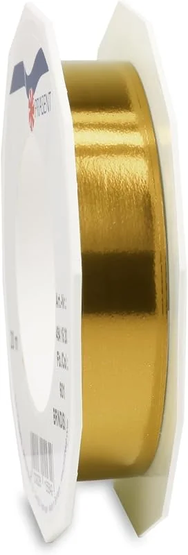 Besuche den PRÄSENT-Store PRÄSENT C.E. Pattberg Mexico Geschenkband metallic Gold, 25 m Ringelband zum Einpacken von Geschenken, 15 mm Breite, Zubehör zum Dekorieren & Basteln, Dekoband, Anlass — Geschenkverpackung