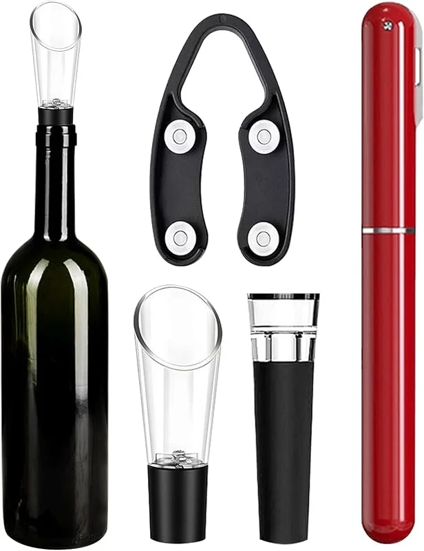 Marke: Genérico Flaschenöffner, Reise-Korkenzieher, Weinflaschenöffner mit Luftpumpe, für Reisen, Bar, Cocktail, Küche, Apartment, Restaurant, Haus, Hochzeit — Wein und Festtafel
