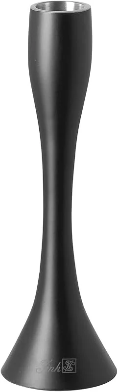 Besuche den Fink-Store FINK Kerzenhalter LADY Aluminium schwarz matt für Stabkerzen - H 23 cm — Kerzenlicht Abendessen