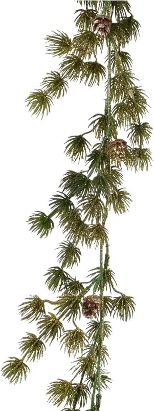 Marke: Kaemingk Zapfengirlande 11 x 15 x 180 cm Grün, Gold — Weihnachtsdeko