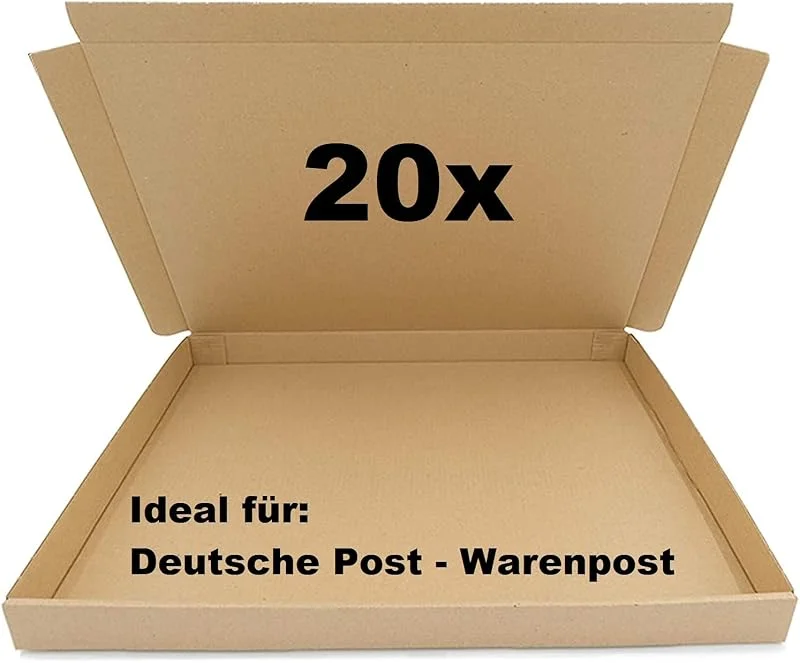 Besuche den SAD-Store 20x SAD Warenpostkartons 350x250x30mm Karton für Warenpost International XS geeignet - DIN A4 Format - Briefkartons - Deutsche Post Karton - leicht & stabil — Geschenkverpackung