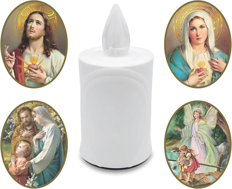 Besuche den AROBA-Store AROBA LED Grabkerze mit Batterie, Personalisierbare Friedhofskerze — Kerzenlicht Abendessen