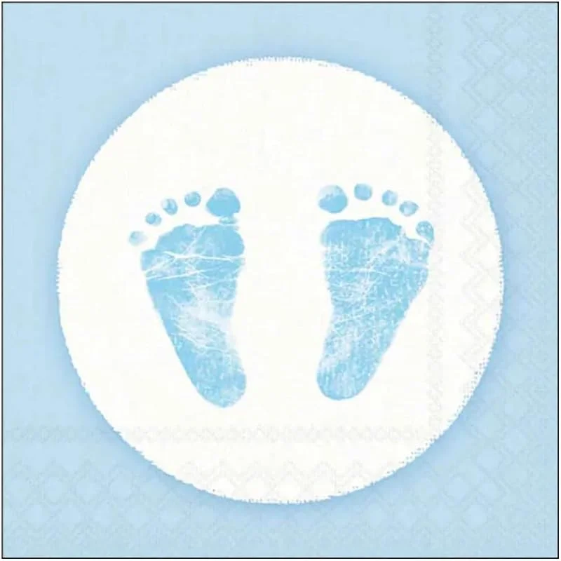 Besuche den Ambiente-Store Serviette Papierserviette"Babyfüße Blau" 5, 20 Stück mehrlagig Servietten Weihnachten Tischdeko Besteck Junge Baby Party 20 Stück — Advent und Tisch