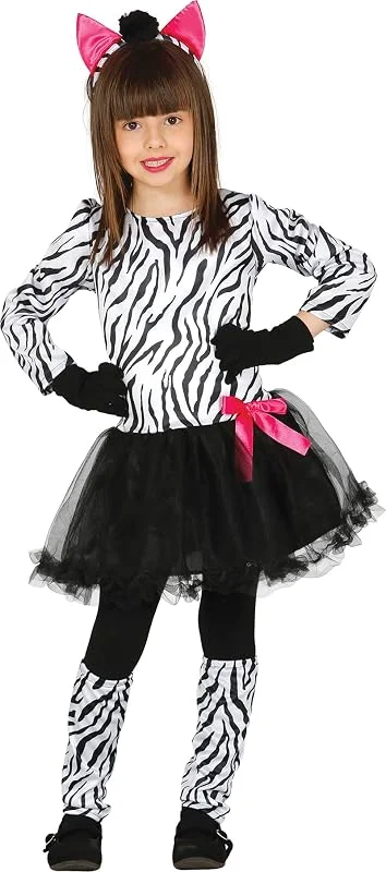 Marke: FIESTAS GUIRCA FIESTAS GUIRCA Zebra Kostüm Kinder Mädchen Kleid Set mit Tutu und Ohren — Weihnachtsmode
