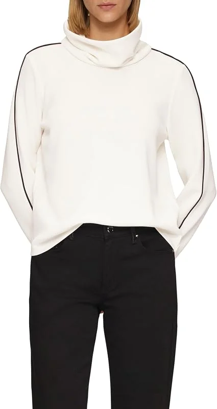 Besuche den s.Oliver BLACK LABEL-Store s.Oliver Black Label Damen 2157084 Sweatshirt mit Umlegekragen (1er Pack) — Weihnachtsmode