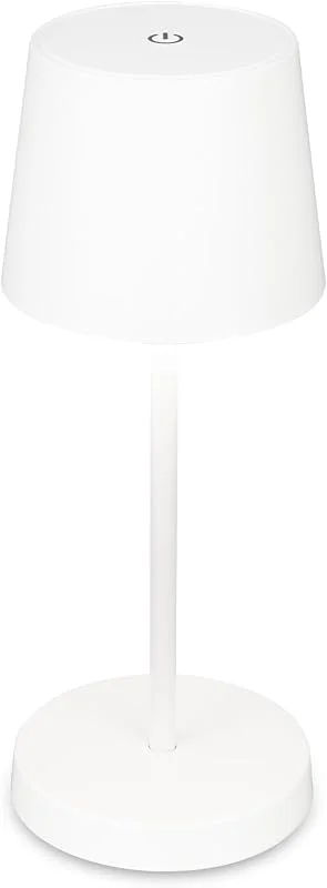 Besuche den BRILONER-Store BRILONER - LED Tischlampe Kabellos, Dimmbare Nachttischlampe Touch, Schreibtischlampe, Leselampe, Tischleuchte Outdoor und Indoor, USB-C, Camping Lampe, Warmweißes Licht, Weiß, 10, 5x26 cm — Kerzenlicht Abendessen