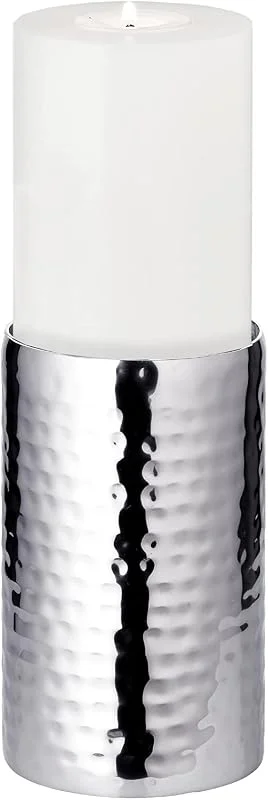 Besuche den EDZARD-Store EDZARD Kerzenhalter Agadir (H 15 cm, Ø 8, 5 cm), Edelstahl, Stumpenkerzen — Kerzenlicht Abendessen