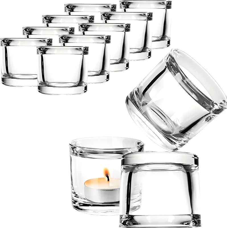 Besuche den GIESSLE-Store Edle Teelichthalter (gewählte Stückzahl: 12) Glas Set, Windlicht — Kerzenlicht Abendessen