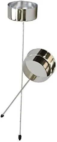 Marke: RiloStore 4er Set Teelichthalter 20cm LANG Kerzenstecker XL Adventskranz Stecker Silber Teelichthalter zum Stecken 42mm Kerzenhalter Metall Kerzenhalter für Kränze Stumpenkerzenhalter Kranz Stecker Steckhalter — Kerzenlicht Abendessen