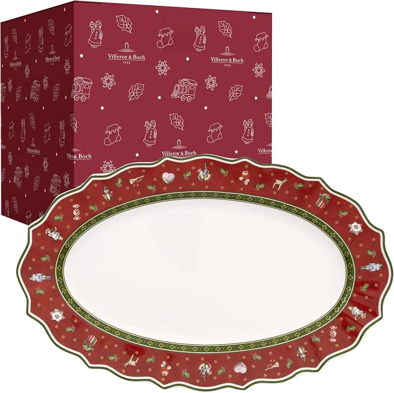 Villeroy & Boch - Toy's Delight Servierplatte Mittelgroß Rot und Weiß — Advent und Tisch