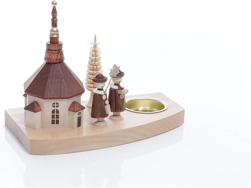 Besuche den Rudolphs Schatzkiste-Store Rudolphs Schatzkiste Teelichthalter Kirche BxHxT ca 17x13x9 cm NEU Teelicht Kerzenhalter Gotteshaus Seiffen Erzgebirge Kurrendefiguren Sternsänger Weihnachten Winter Baum Ringelbaum — Advent und Tisch
