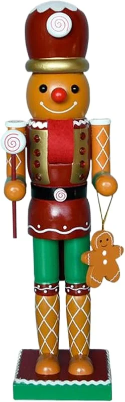 Marke: Pesoncarl Weihnachtsdekorationen für den Innenbereich, Nussknacker-Weihnachtsdekoration, 35, 6 cm große Nussknacker-Figur aus Holz, Festliche Lebkuchenmann-Ornamente für die Weihnachtsdekoration