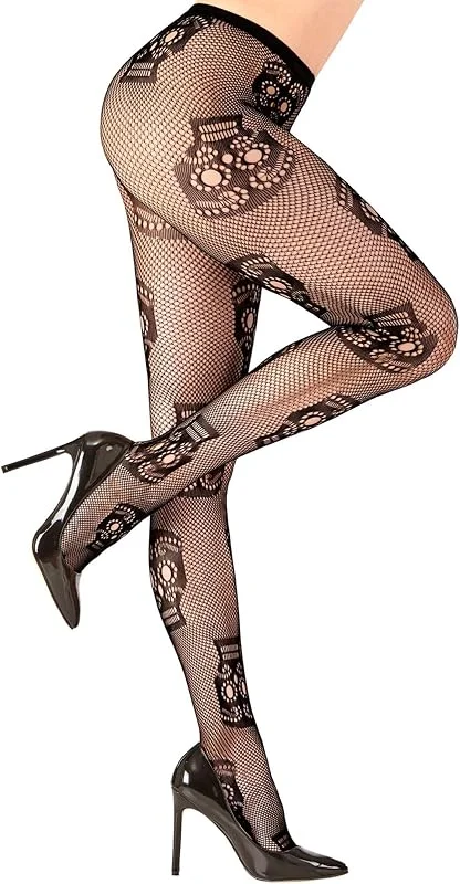 Besuche den W WIDMANN MILANO Party Fashion-Store W WIDMANN MILANO Party Fashion - Dia de los Muertos Strumpfhose — Weihnachtsmode