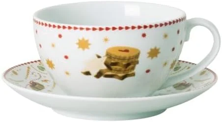 Besuche den Hutschenreuther-Store Hutschenreuther Christmas Love Jumbotasse 2-tlg.bestehend aus Jumbo-Obertasse 0, 430 l und Jumbo-Untertasse Ø 17, 5 cm, Rot, Ausflug, Einfarbig (Getaway Solids) — Advent und Tisch