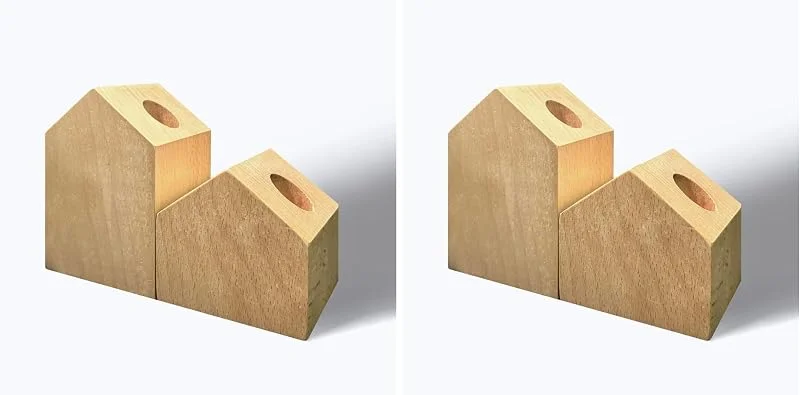 Besuche den anaan-Store Haven Stabkerzenhalter aus Holz 2er Set im modernen Haus Design Buchstütze Kerzenständer Stabkerzenständer Weihnachten Geschenk (Packung mit 2) — Kerzenlicht Abendessen