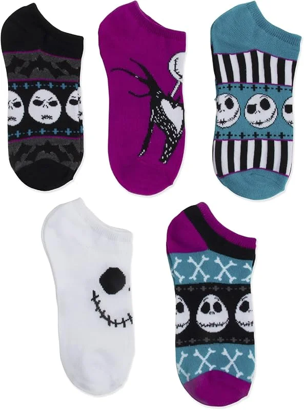 Besuche den Disney-Store Disney Nightmare Before Christmas Füßlinge für Damen, 5er-Packung — Weihnachtsdeko
