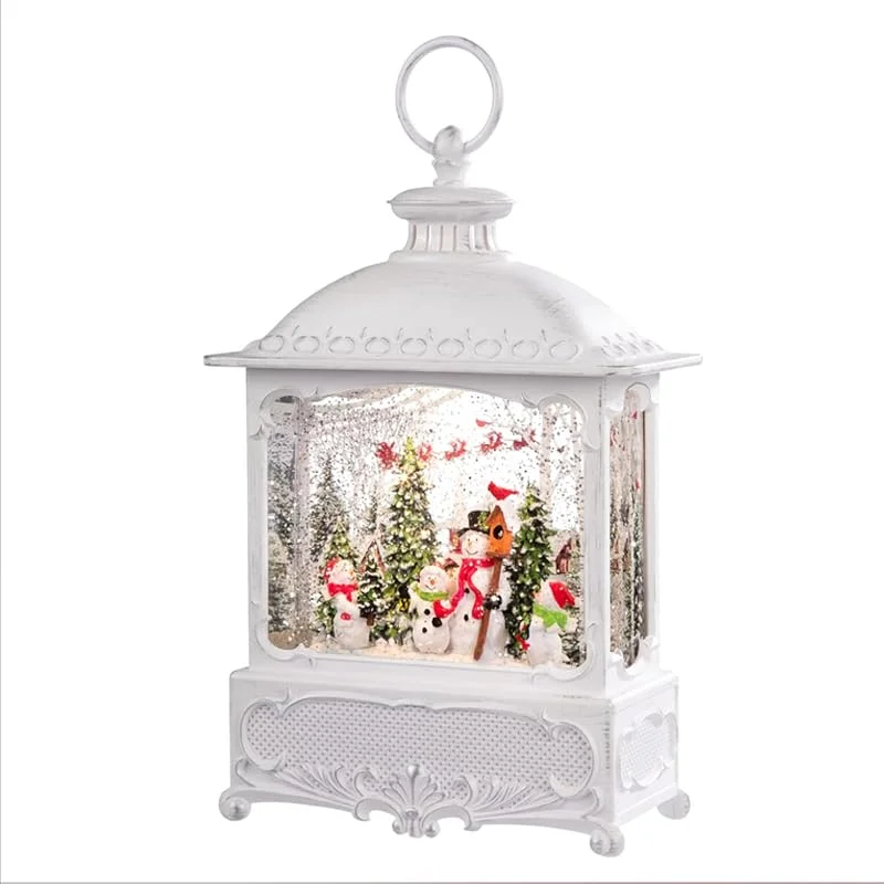 Besuche den Konstsmide-Store Innen Weihnachtsdekoration - Weihnachten LED Beleuchtung Weiß Wasser Rollen Antik Effekt Laterne Mit Santa Auf Schlitten - Batterie Betrieben Timer Kontrolle