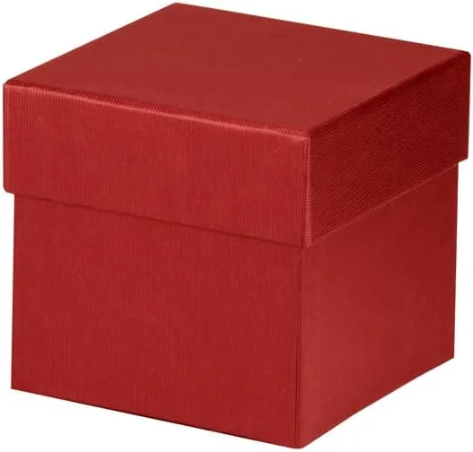 Besuche den Rössler-Store Rössler - Geschenkbox mit Deckel 105x105x105 mm Rot — Geschenkverpackung