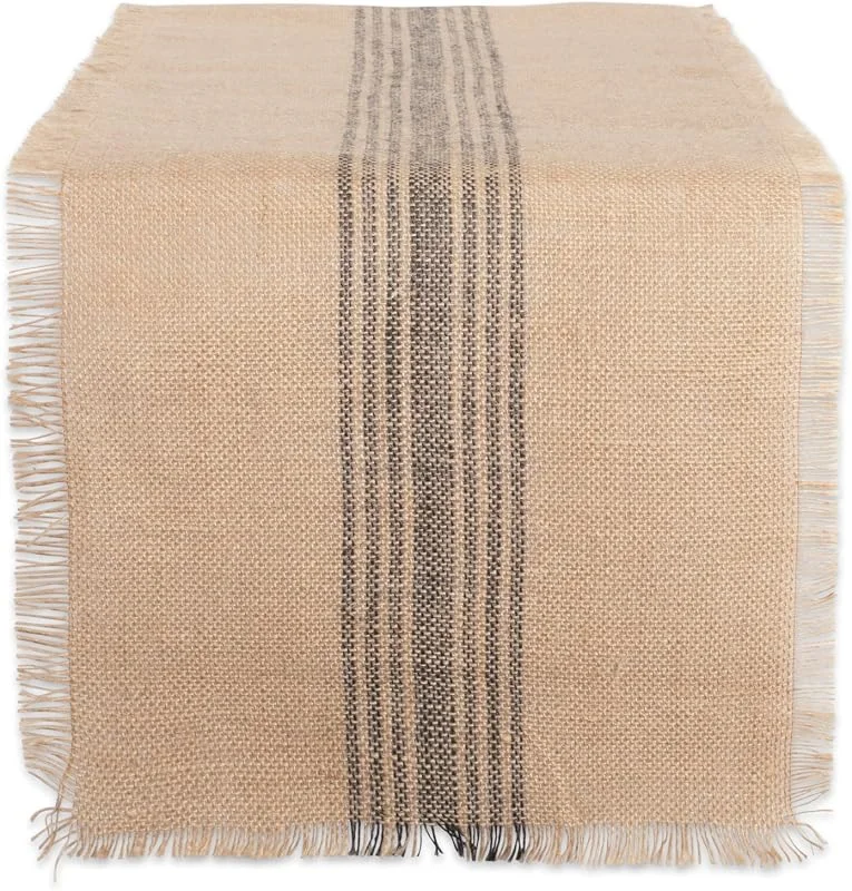 Marke: DII DII Küchentischplatte, Jute, grau, Tischläufer, 14 x 108 cm — Küche & Haushalt