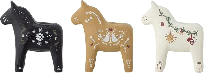 Bloomingville Siffer Kerzenhalter, Polyresin, White, L9, 5xH10xW4, 5 cm, Metallico — Advent und Tisch