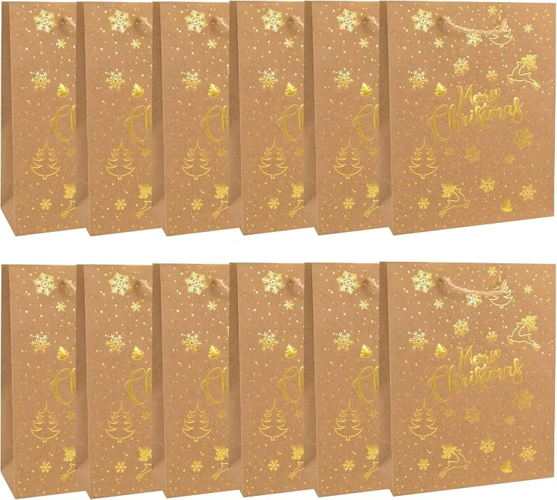 Besuche den Idena-Store Idena Geschenktüten Weihnachten, 12 Stück, 25 x 34 cm — Geschenkverpackung