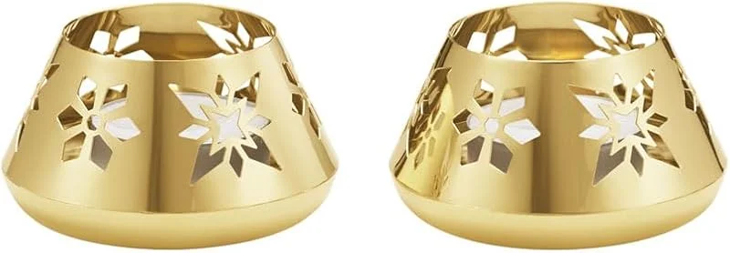 Georg Jensen - Teelichthalter 2er Set 2024, vergoldet — Advent und Tisch