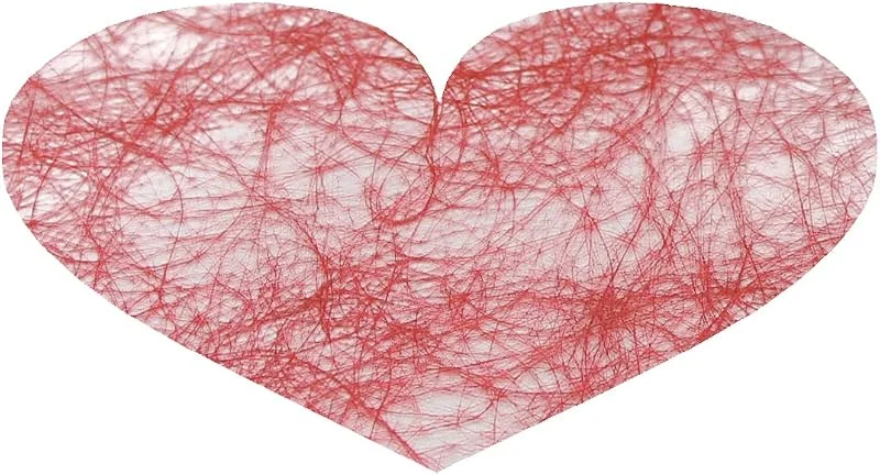 Marke: Deko AS GmbH Platzset Sizoflor Herz 12 Stück sahneweiß Herzform Hochzeit Tischdeko Weihnachten Dekoration (Herz - 50x33cm, Rot) — Küche & Haushalt