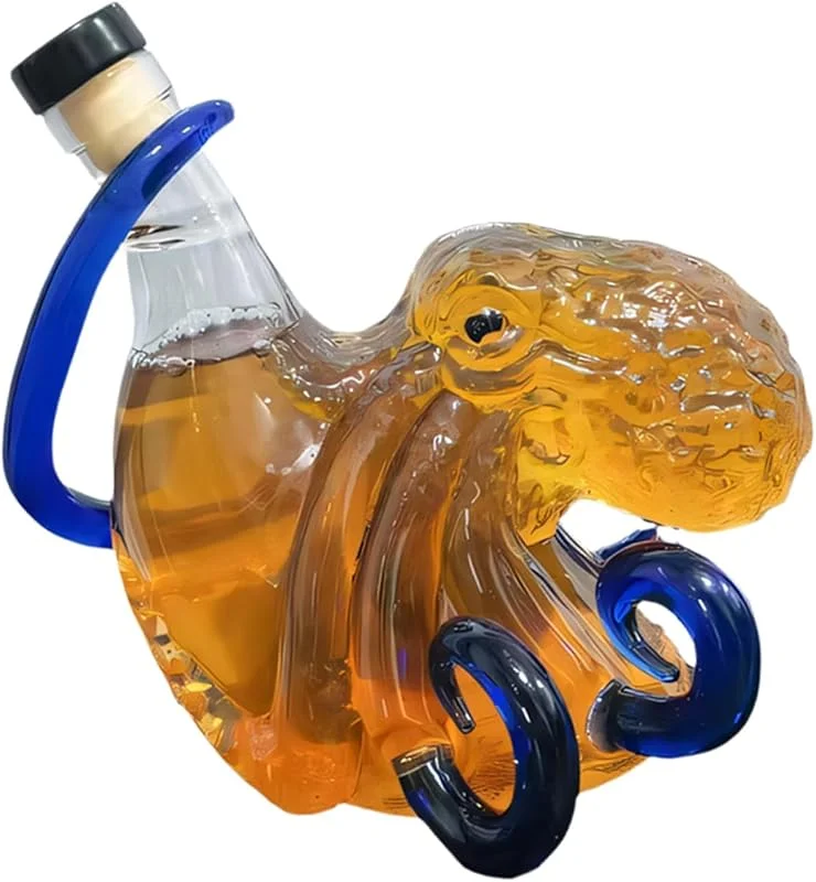 Marke: RWAJZAX Handgefertigter Weindekanter aus Glas mit ergonomischem — Wein und Festtafel